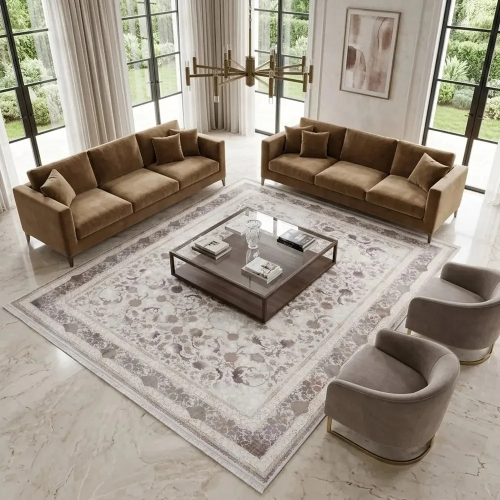 فرش ماشینی آوانته طرح 10av0270 گلبهی 1200 شانه گل ابریشم